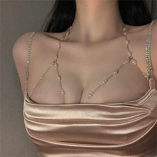 道具纯欲胸链身体链锁骨链性感挂链装饰项链女配饰情趣大胸