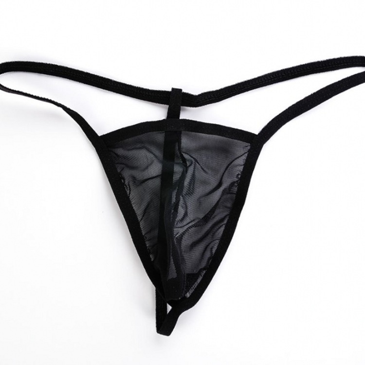 男士内裤男士丁字裤 透明网纱丁字裤 性感潮男内裤亚马逊速卖通
