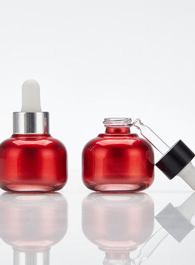 20ml胶头滴管瓶红色香水精华液分装瓶高档补水液化妆品小样瓶