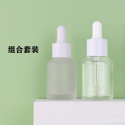 斜肩玻璃瓶透明分装瓶现货