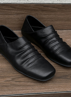 2025新款小众复古方头德比鞋包头高级感情侣款79004-79005-X