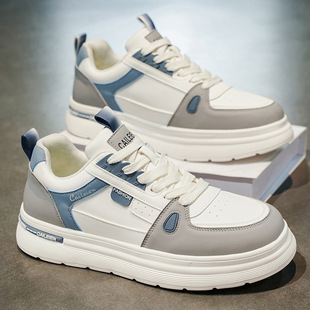 男鞋 休闲板鞋 新款 子男潮流百搭厚底轻便耐磨运动鞋 透气小白鞋 秋季