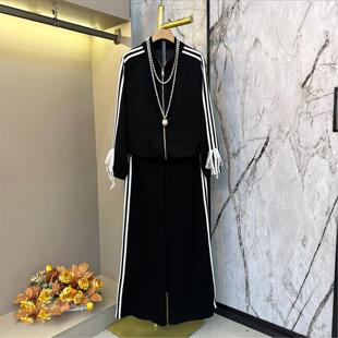套装秋季袖口韩系2026妹妹绑带腿蕾丝条纹裤女装新款胖卫衣阔大码