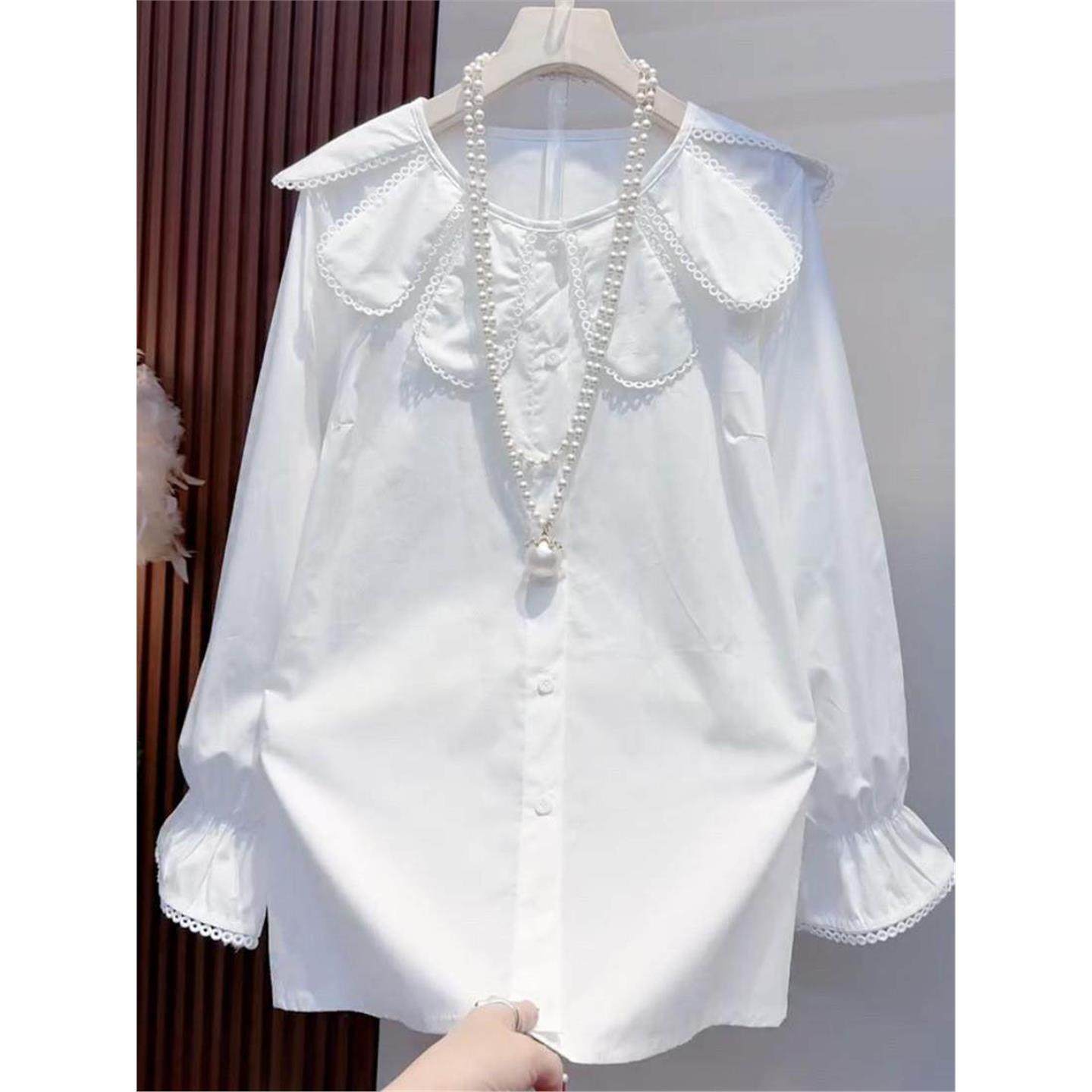 大码女装2026春季新款花瓣领衬衫上衣女显瘦胖妹妹胖mm超火减龄,女装/女士精品,大码内搭,淘宝优惠券,粉丝福利购,淘宝优惠卷