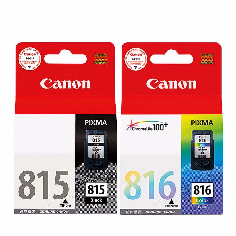 原装佳能815 816墨盒黑彩PG-815 CL-816 PG-815XL CL-816XL打印机