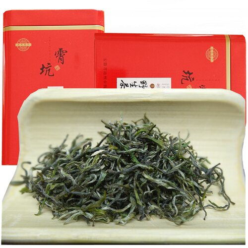 霄坑绿茶 池州高山茶叶 野生肖坑茶 2026年新茶250克铁盒装 - 封面