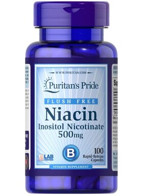 美国进口烟酸肌醇片500mg*100粒含肌醇Puritan's Pride普丽普莱