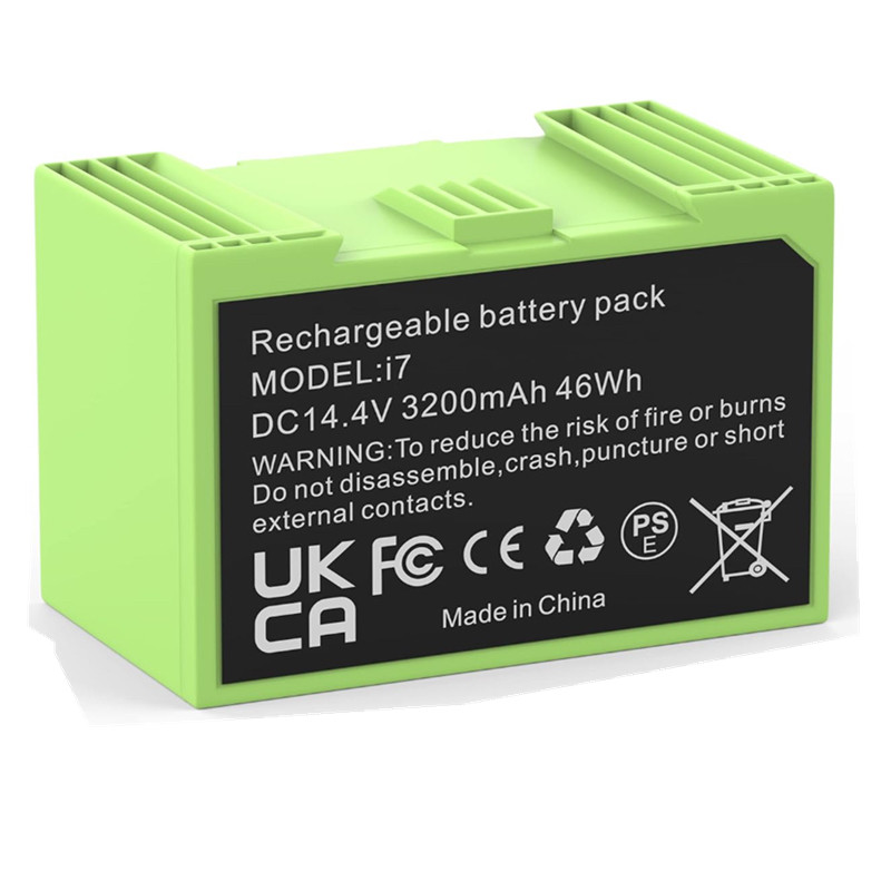 适用于iRobot Roomba e和i系列的14.4V 3200mAh i7电池