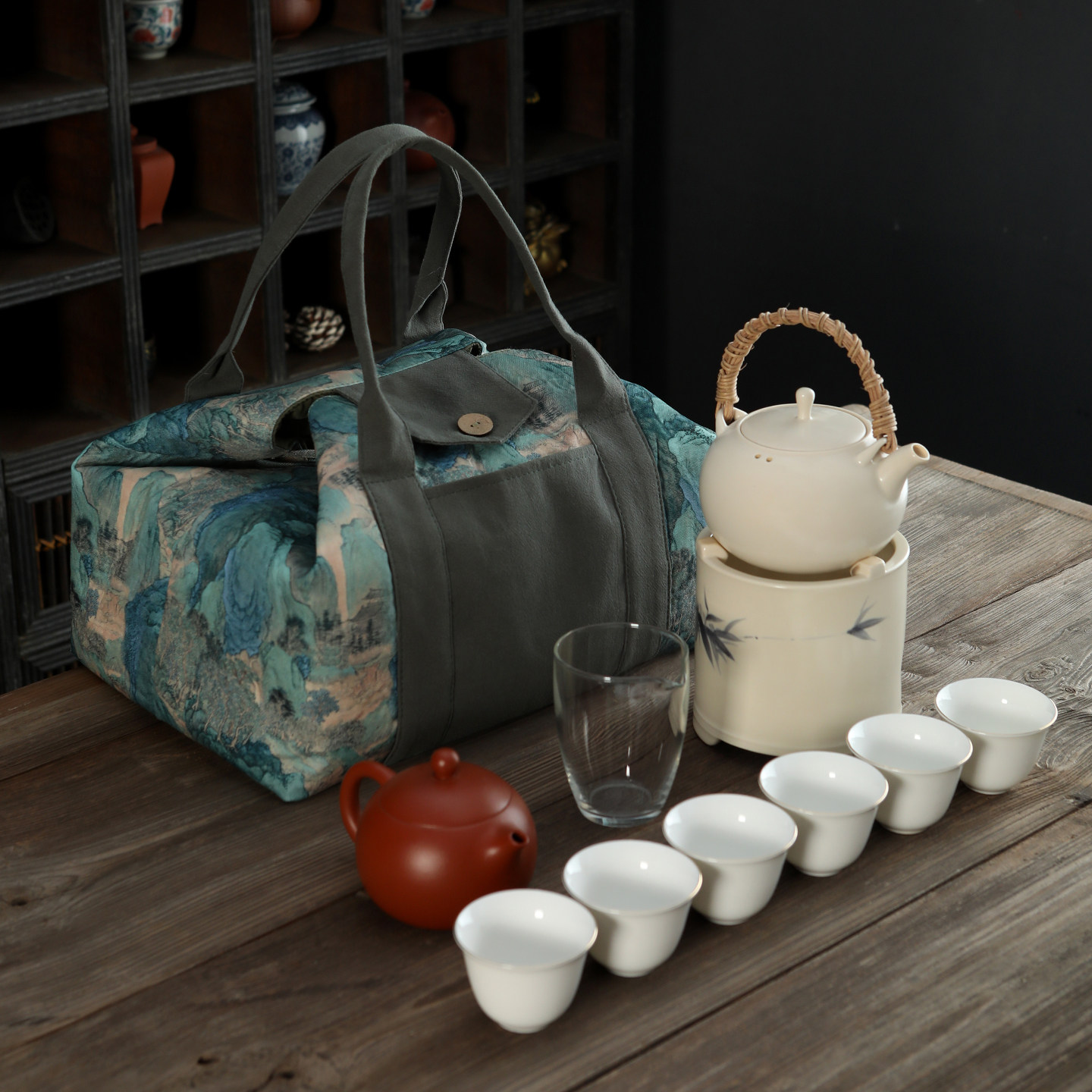 旅行茶具收纳包户外旅游便携式茶包特大号茶壶盖碗茶杯手提收纳袋,餐饮具,茶道/零配,淘宝优惠券,粉丝福利购,淘宝优惠卷