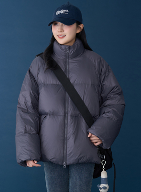 特氟龙三防短款羽绒服女2025冬季新款小个子休闲保暖90白鸭绒外套