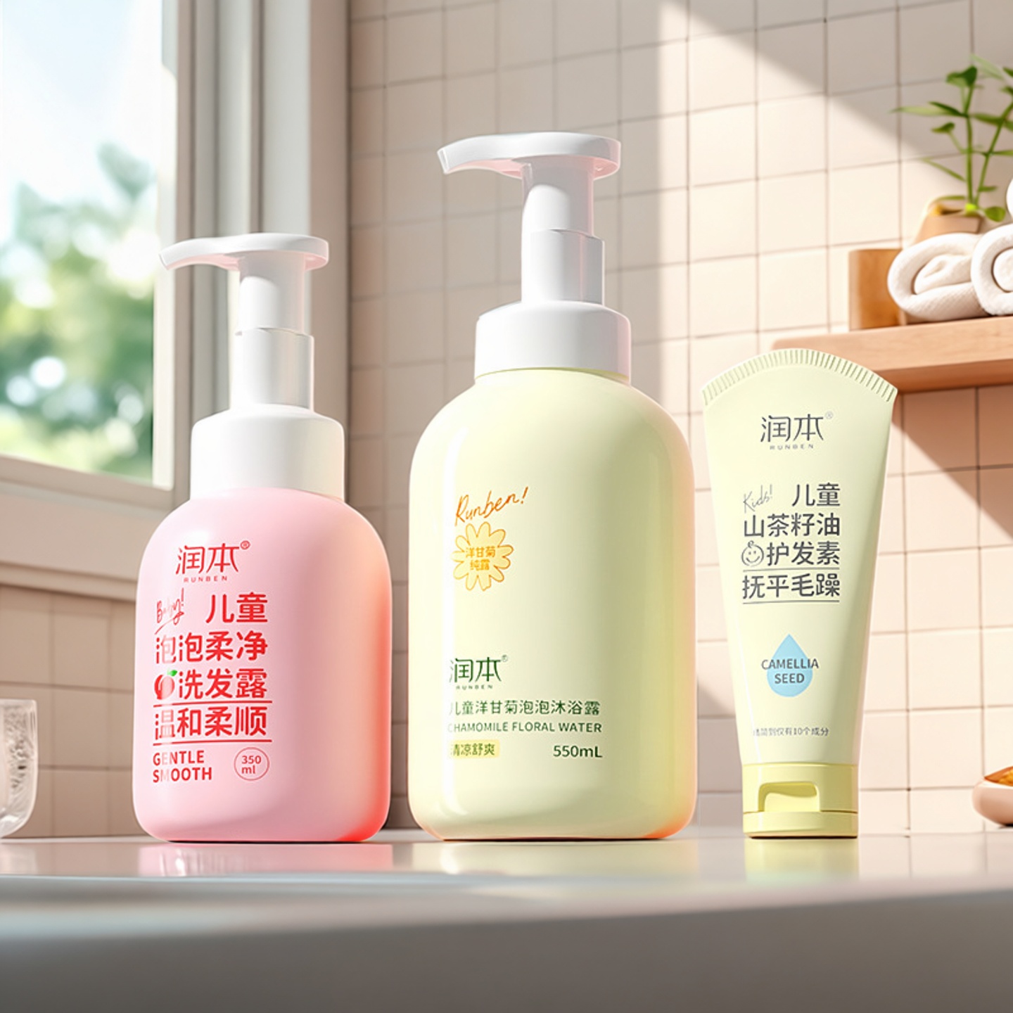 润本婴儿儿童洗发水沐浴露