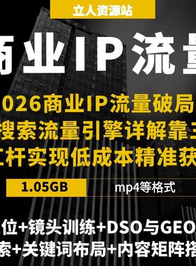 2026商业IP打造双搜索流量引擎红利蓝海渠道优化内容创作矩阵搭建