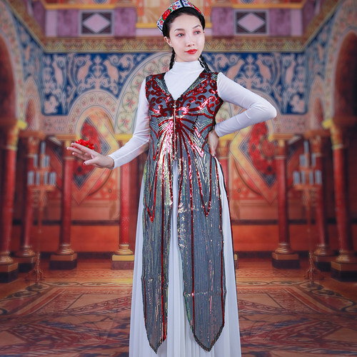 天山美翼新疆2023新款亮片长马甲