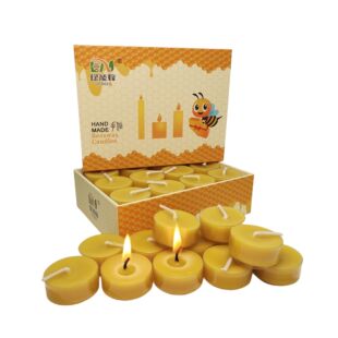 4小时天然蜂蜡茶蜡 蜜蜡胶壳Tealight 无烟香薰烛台精油 助眠净化