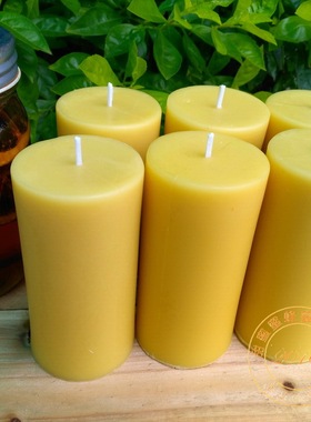 Handmade Beeswax Votive Candles All-Natural Cotton Wick Pure