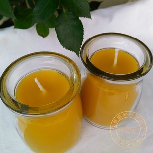 handmade Beeswax Natural Pudding Wick candles Cotton DIY cup