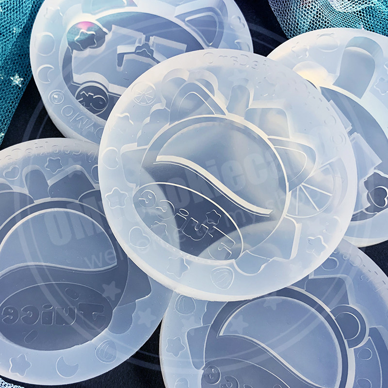 mycookiecan 超可爱果汁夹娃娃机系列滴胶diy手工 全透明模具硅胶