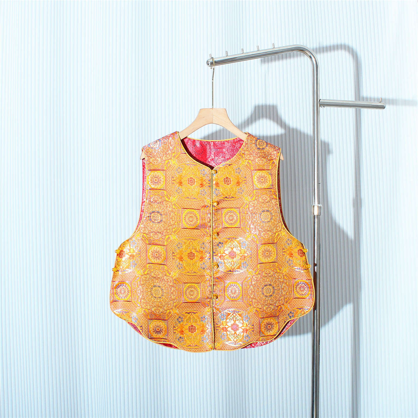 新中式高端宋锦双面穿马甲背心女2026冬新国风八达晕爆款唐装上衣