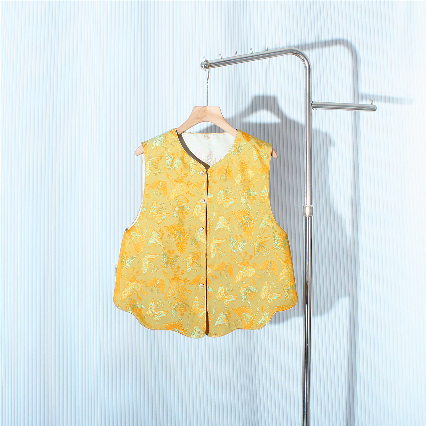 织金提花高级感新中式马甲女外穿2026春秋圆领气质盘扣双面穿马夹,女装/女士精品,马夹,淘宝优惠券,粉丝福利购,淘宝优惠卷