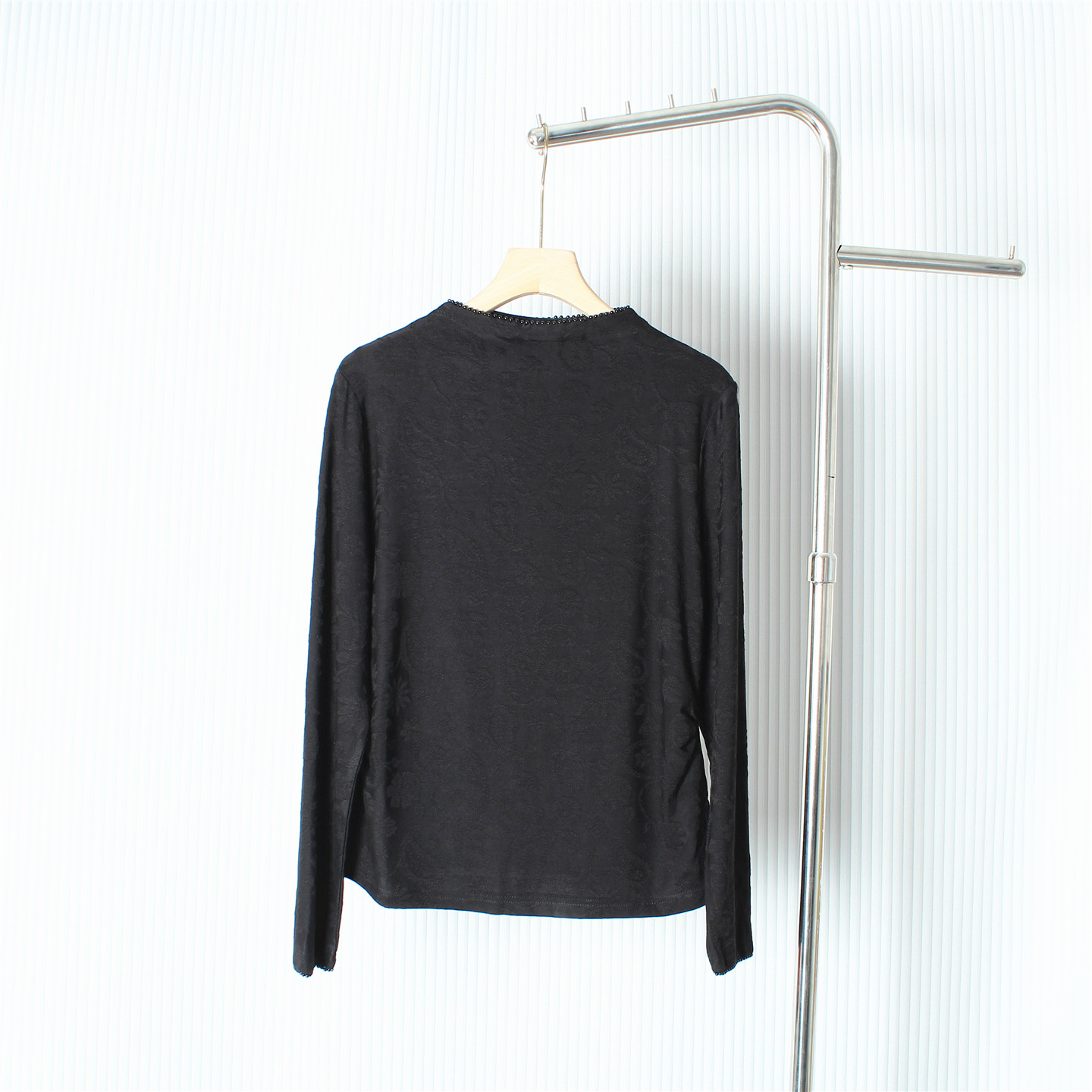 高弹力半高领正肩长袖T恤大码女装2025秋季胖mm内搭打底衫上衣女