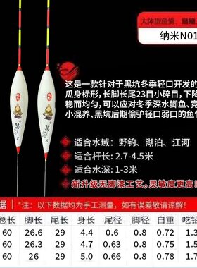 【N013蜓雨浮漂】手作纳米浮漂高灵敏鲫鱼鲤鱼野钓漂