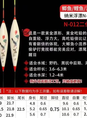 蜓雨N-012纳米浮漂清晰醒目高倍比可定制加粗新款无脚漆