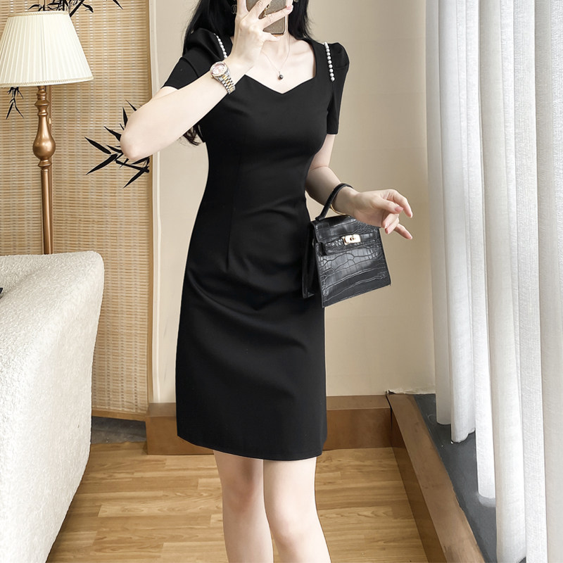 裙子女夏季减龄气质包臀连衣裙修身轻奢高极感时尚职业礼仪工作服
