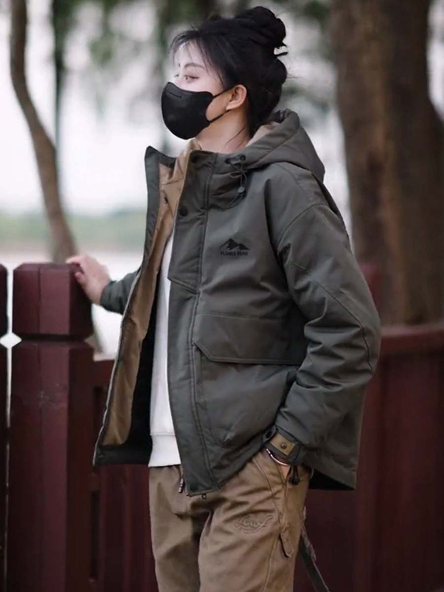 2024 겨울 새 캐주얼 작업복 면화 의류 두꺼운 따뜻한 코튼 자켓 트렌디 브랜드 잘 생긴 재킷 두 번째 코튼 자켓 남성 유행