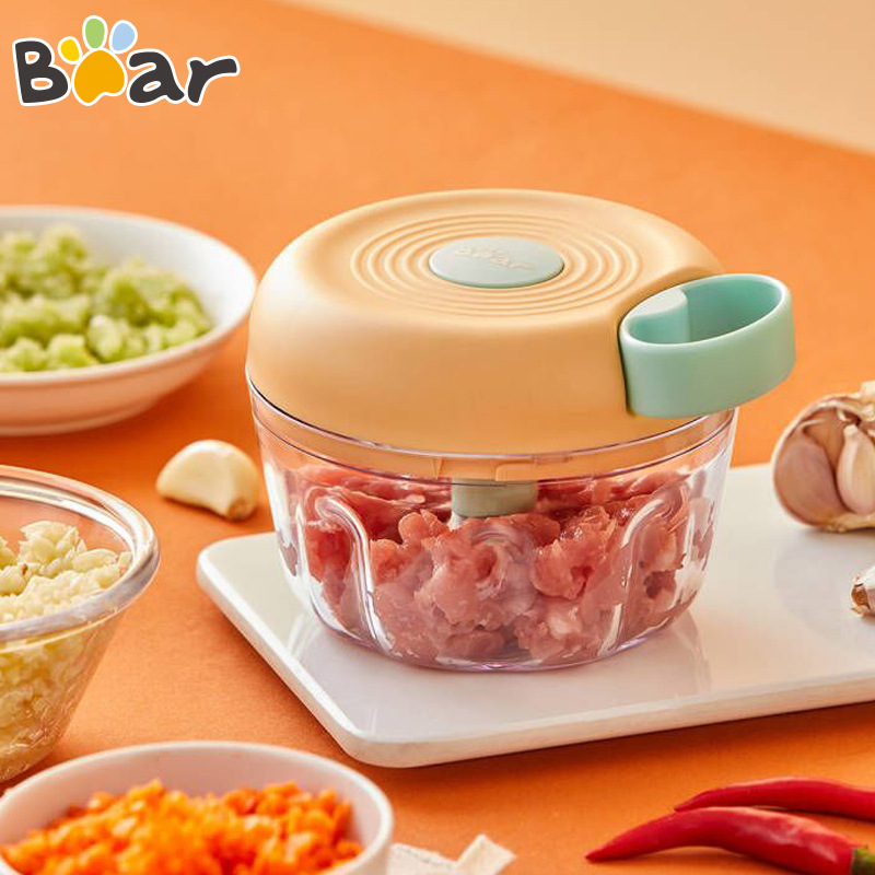 小熊伊万拉蒜器手动绞肉机切肉机手动压蒜器蒜泥器捣蒜器CX-D0010