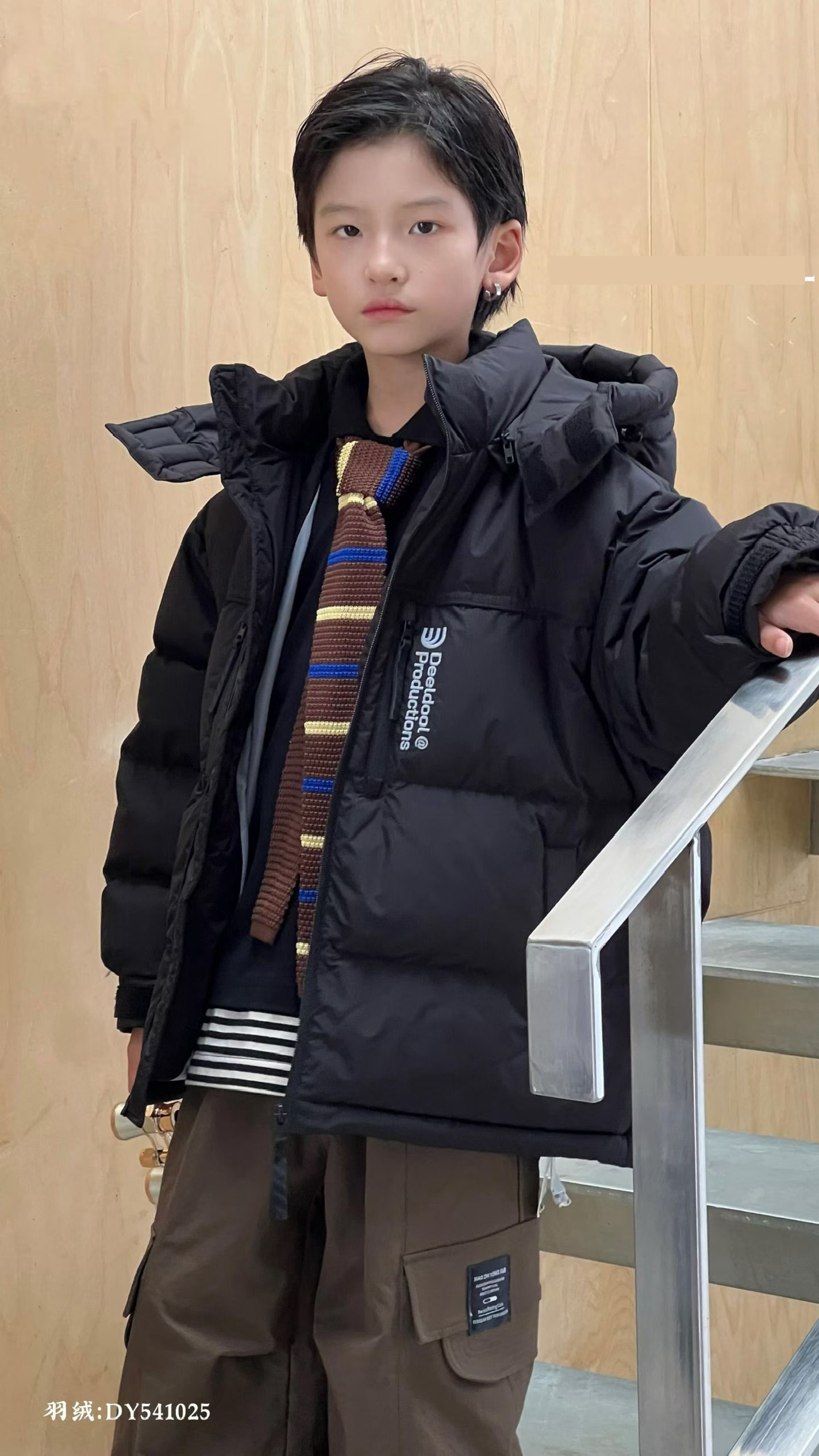 9-19码品牌新男女童90白鸭羽绒服中大童韩休闲保暖连帽青少年外套