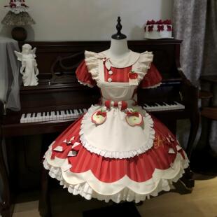 【一团定金预约】奶油苹果派 红色/绿色 OP doll感可爱甜美Lolita