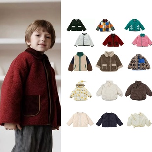 儿童棉服外套25冬新年喜庆潮流双面穿保暖百搭男童棉衣女童羽绒服