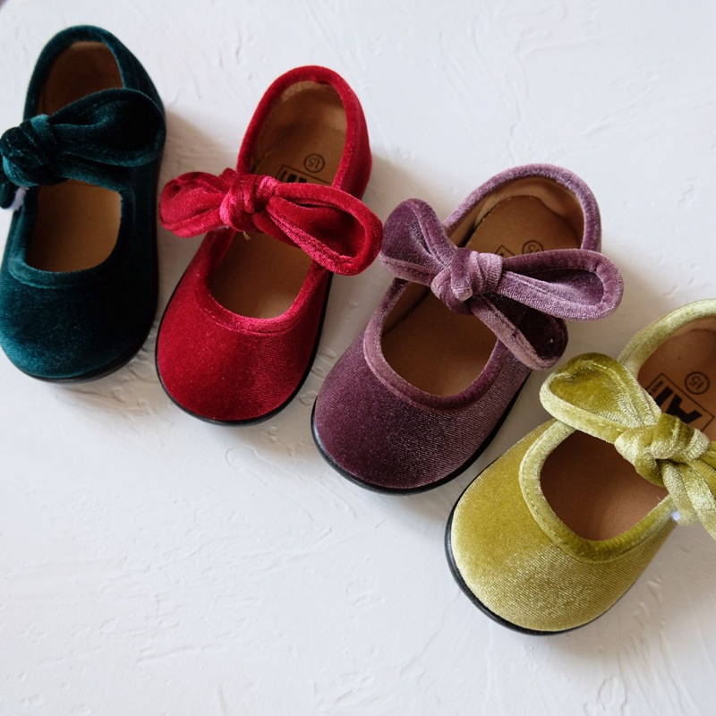 ins爆款复古丝绒可拆卸单鞋