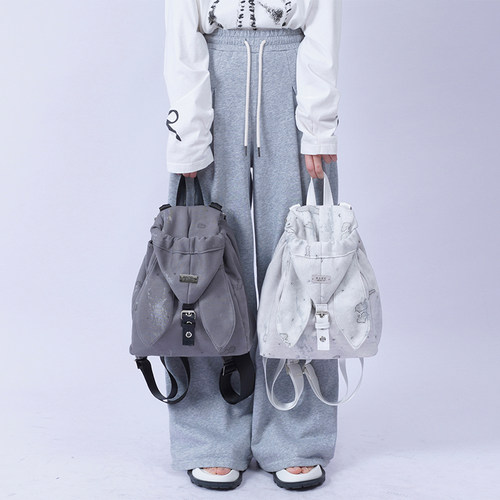 Rebirth野生设定兔子双肩包女2025春上课高级感可爱斜挎双肩包