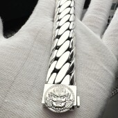 纯银999三马鞭手链黄财神扣男女款 时尚 手工定制加工刻字生日礼物