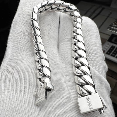 999纯银古巴手链高紧密简约百搭