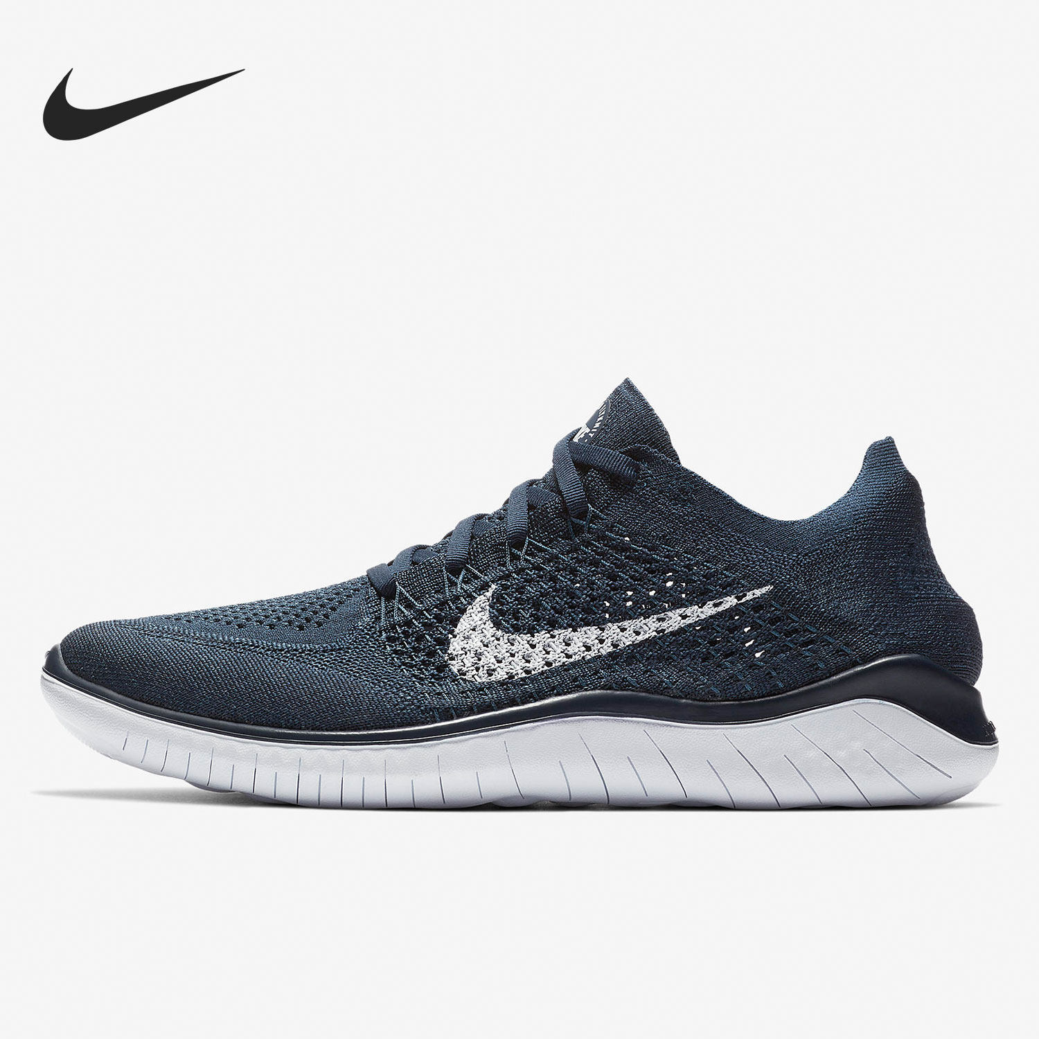Nike/耐克FREE RN FLYKNIT深蓝男女时尚透气赤足跑步鞋942838-400