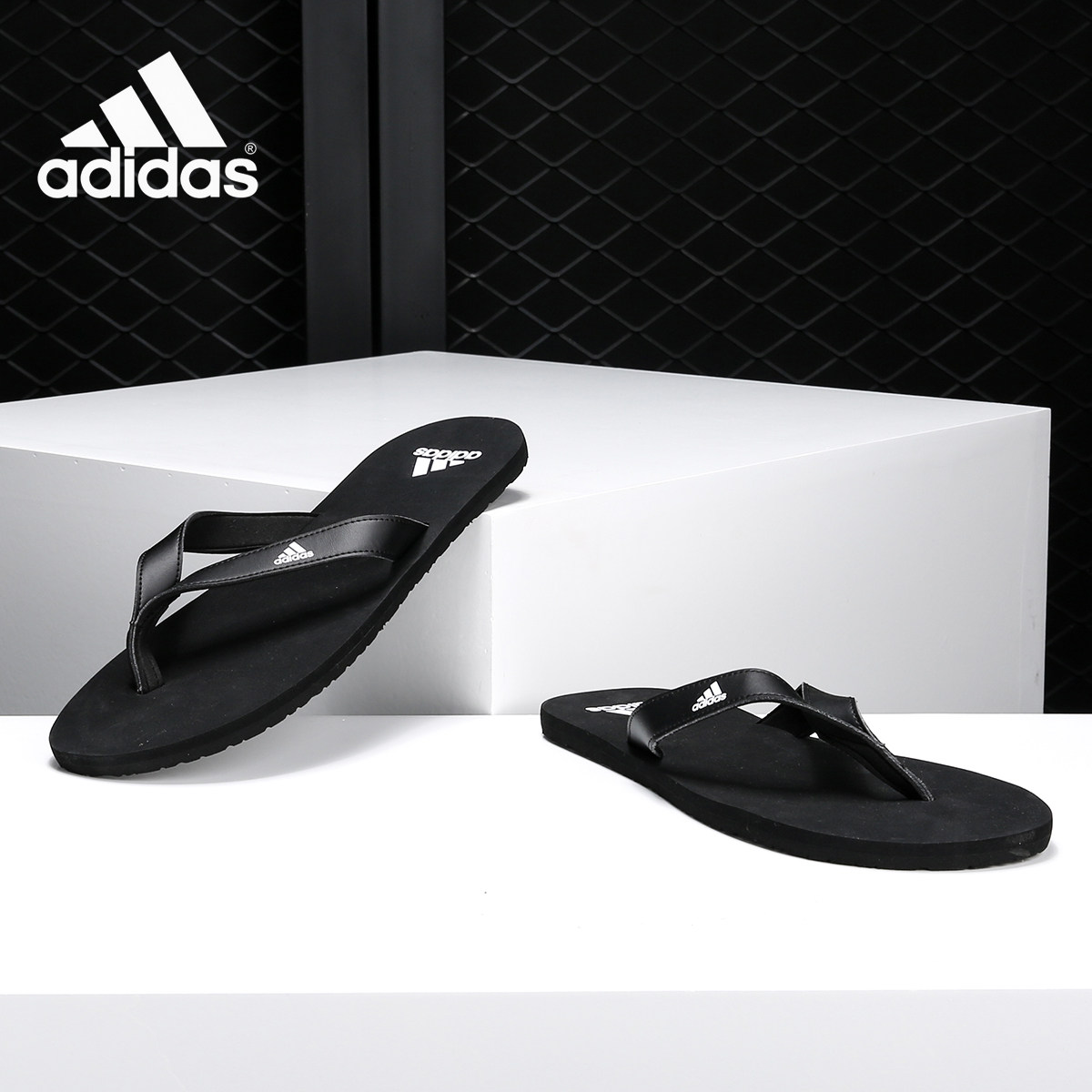 Adidas/阿迪达斯正品新款男子EEZAY FLIP FLOP沙滩运动拖鞋CP9872