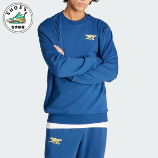 男士 Adidas 新款 春季 针织圆领套头卫衣IU2072 阿迪达斯正品