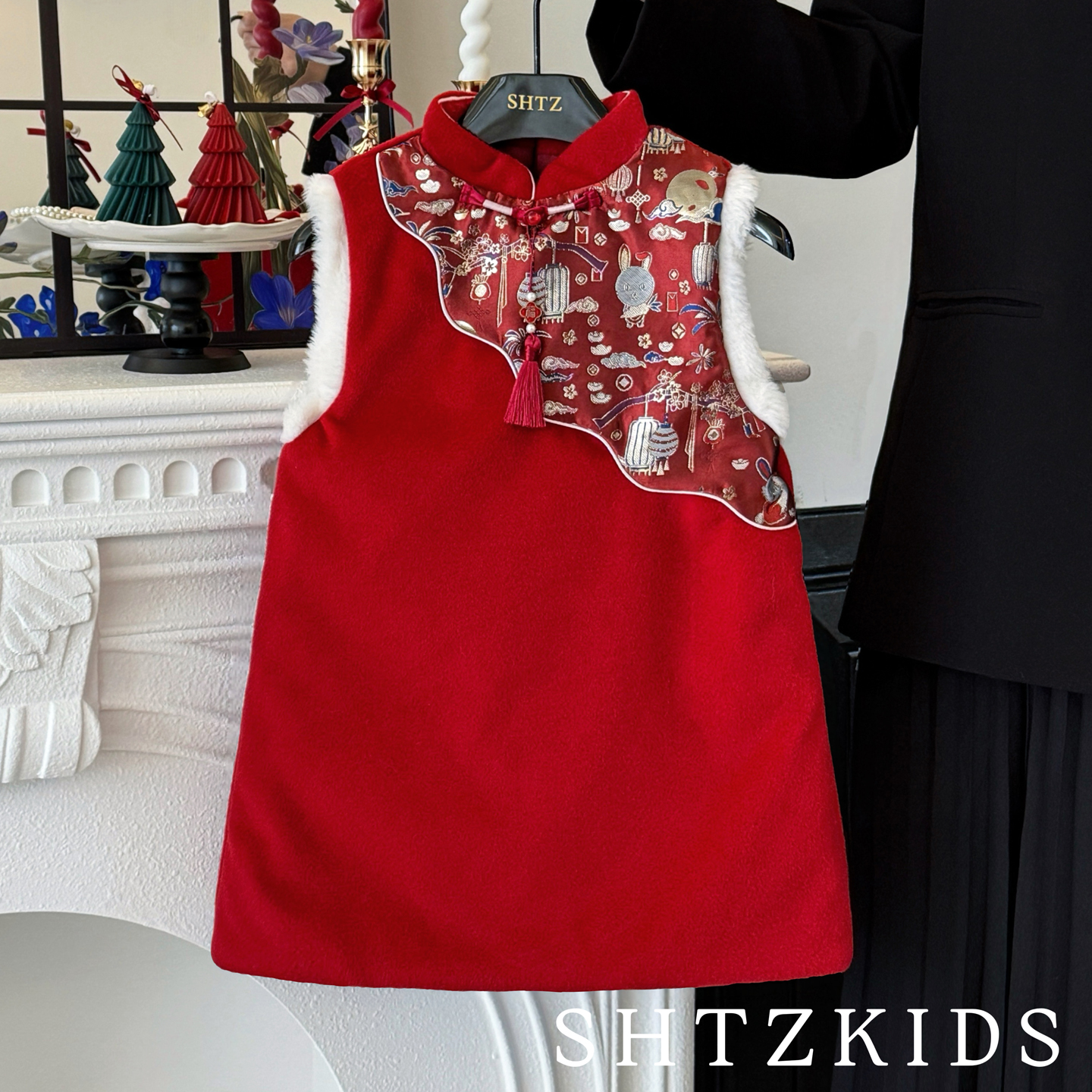 女童秋冬季时髦洋气新年旗袍