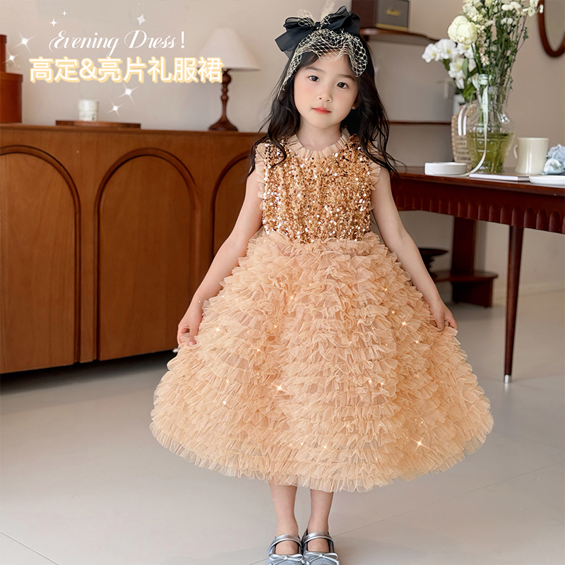 女童连衣裙轻奢高级感蓬蓬公主裙