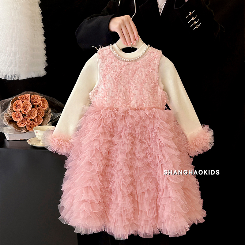 女童秋装高端蓬蓬生日礼服裙