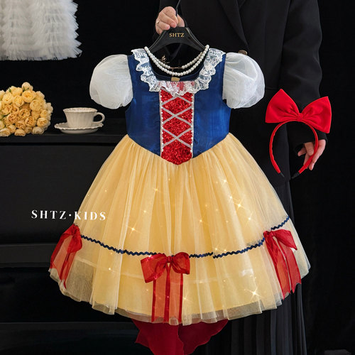 女童夏季白雪公主裙生日礼服裙子