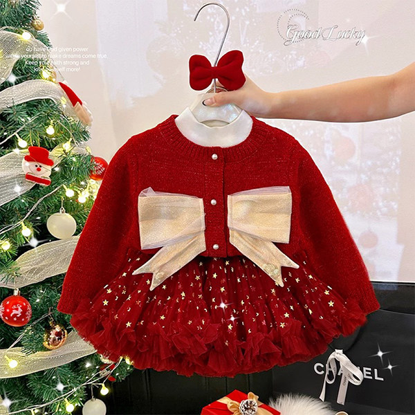 女童新年套装秋冬装2025新款小女孩蓬蓬裙洋气儿童红色毛衣tutu裙,童装/婴儿装/亲子装,套装,淘宝优惠券,粉丝福利购,淘宝优惠卷