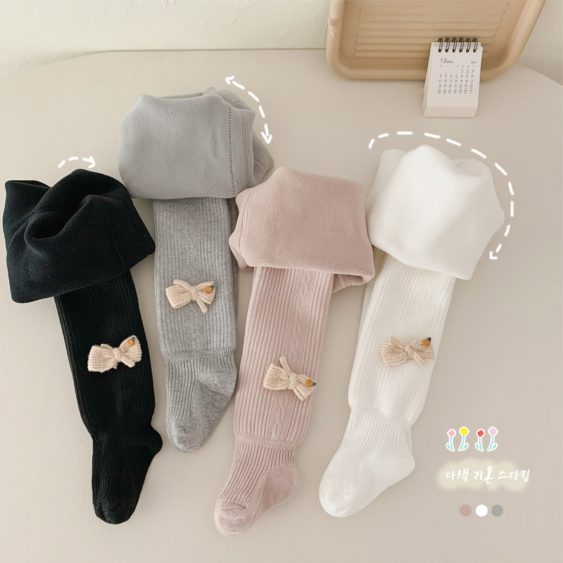 女童加绒连裤袜秋冬宝宝打底裤