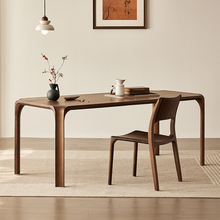北美黑胡桃木餐桌全实木大板桌榫卯整装桌子客厅泡茶工作学习书桌