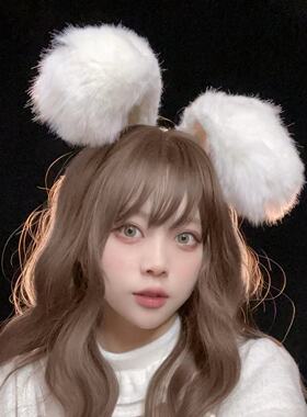 三尾树新年兔耳原创兽耳蘑菇兔耳朵手作cos头箍Lolita头饰kc兔子