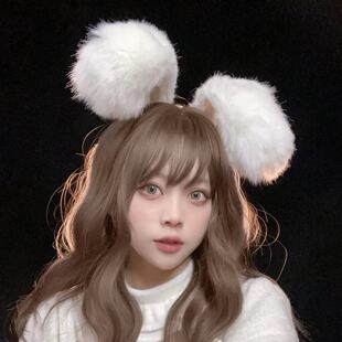 三尾树新年兔耳原创兽耳蘑菇兔耳朵手作cos头箍Lolita头饰kc兔子