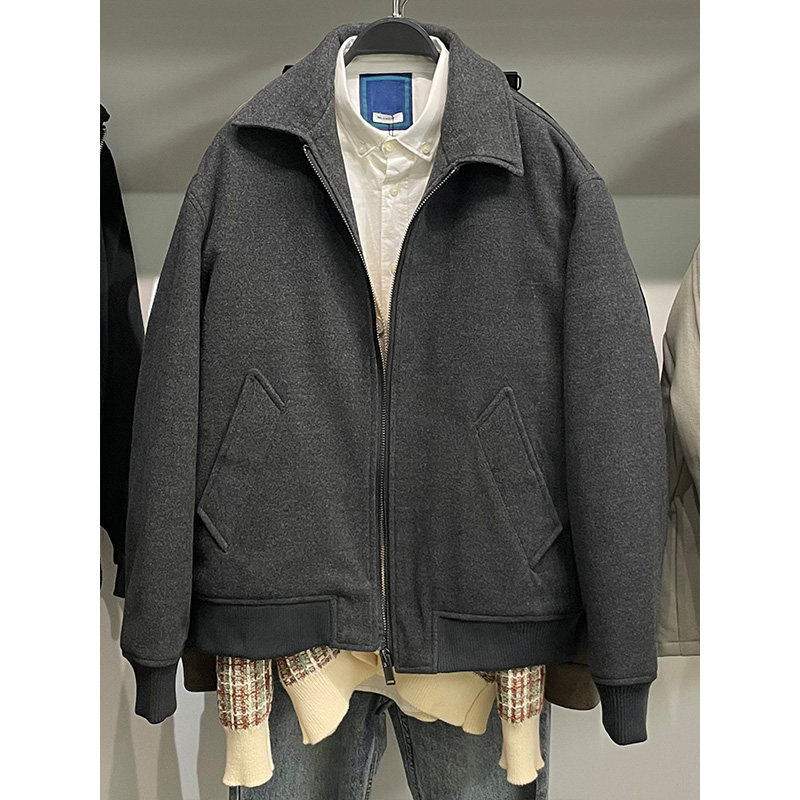 柜699！秋冬季男装仿毛呢翻领夹克男士纯色加棉休闲外套厚9621448,男装,夹克,淘宝优惠券,粉丝福利购,淘宝优惠卷