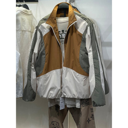 男装立领秋季拼色夹克外套运动